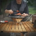 thumbnail image 3 of Marco del horno Estufas para acampar al aire libre Estante Portátil de acero inoxidable Marco de horno Parabrisas Multifuncional Picnic Barbacoa Accesorio de cocina Fire Burn Pit Soporte Pantalla de v, 3 of 7