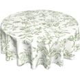 thumbnail image 1 of Sage Green Vintage Floral Round Tablecloth 70 Inch Chinoiserie Flower Table Cloth Spring Summer Holiday Table Covers Polyester Indoor Outdoor Farmhouse Tablecloth for Kitchen Dining Party Picnic, 1 of 6