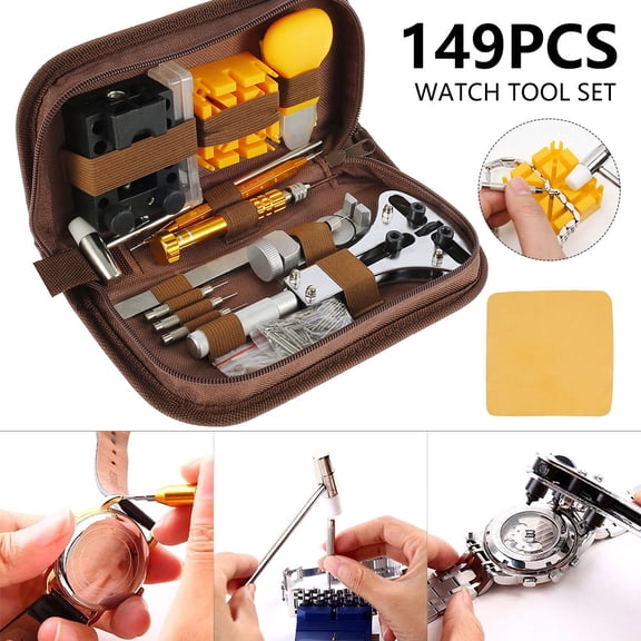 HOTBEST 149pcs Watch Repair Tools Kits Watches Battery Replacement Watchband Link Remover with Carrying Case Durable Professional Spring Bar Tool Set