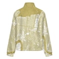 thumbnail image 6 of Jackets for Women Winter Coat Jackets Flannel Stand Collar Jacket(New Orleans Map Gold,Size:S-4XL), 6 of 7