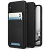 Apple iPhone X Phone Case, iPhone 10 Case [Value Accessory Kit] Ringke SLIM Superior Slender [FREE Wallet Slot Attachment] Precise Contour Lightweight Cover Set - Black