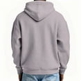 thumbnail image 4 of Huankd Quarter Zip Sweatshirt Men Waffle Knit Hooded Casual Long Sleeve Pullover Soft Loose Fit Hoodie with Pocket Light Purple L, 4 of 4