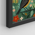 thumbnail image 5 of PixonSign Framed Wall Art Birds & Lush Botanicals Vibrant Jungle & Garden Posters, Set of 4 Spring Landscape Canvas Prints, Classic Vintage Multicolor Nature Wall Décor for Home - 11"x14" Black, 5 of 5