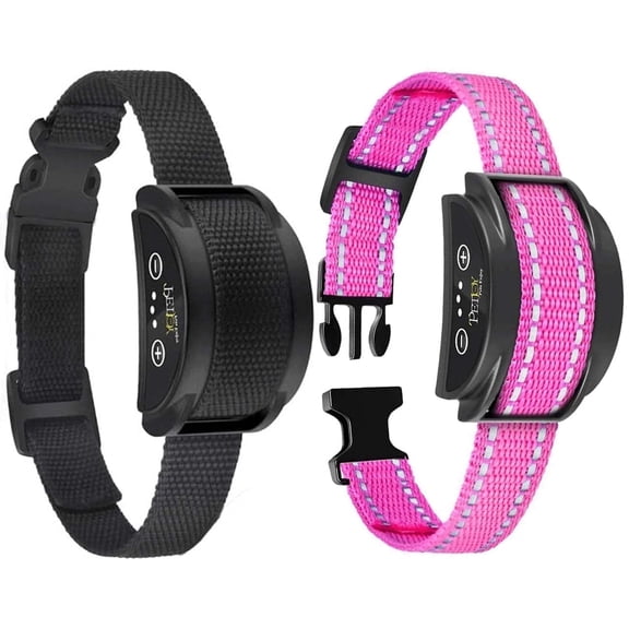 Paipaitek Dog Bark Collar,Automatic Shock & Beep,Waterproof & Rechargeable,For Small to Large Dogs,Black,2pcs