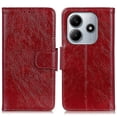 thumbnail image 1 of For Xiaomi Redmi Note 14 4G (164.84mm) Case Nappa Texture Split Leather Wallet Phone Cover - Orange, 1 of 5