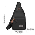 thumbnail image 2 of Men's Business Chest Bag with Multi-Layer Storage Pockets, Crossbody Purse, Small Item Storage Bag, Lightweight Design for Daily Commute, Business Travel and Outdoor Activities, 12*6.7in, Black, 2 of 6