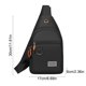 thumbnail image 3 of Bolso bandolera para hombre | Riñonera multicapa para viajes y desplazamientos | Bolso de hombro de nailon con puerto para auriculares | Organizador de objetos pequeños para uso diario masculino, 3 of 7