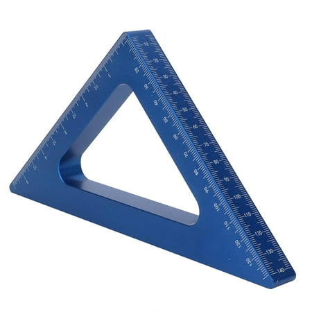 

FENGCarpenter Triangle Ruler 45 Degree Aluminum Alloy Angle Ruler Imperial Metric Scale Pocket Layout Square Woodworking Measuring Tool Blue-240521