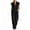 Black#womens jump suits summer, variant on Baggy Jumpsuits for Women Dressy Casual Cotton Linen Sleeveless Wide Leg Jumpsuit Plus Size Half Button Henley Neck Romper with Pockets Khaki,XXL