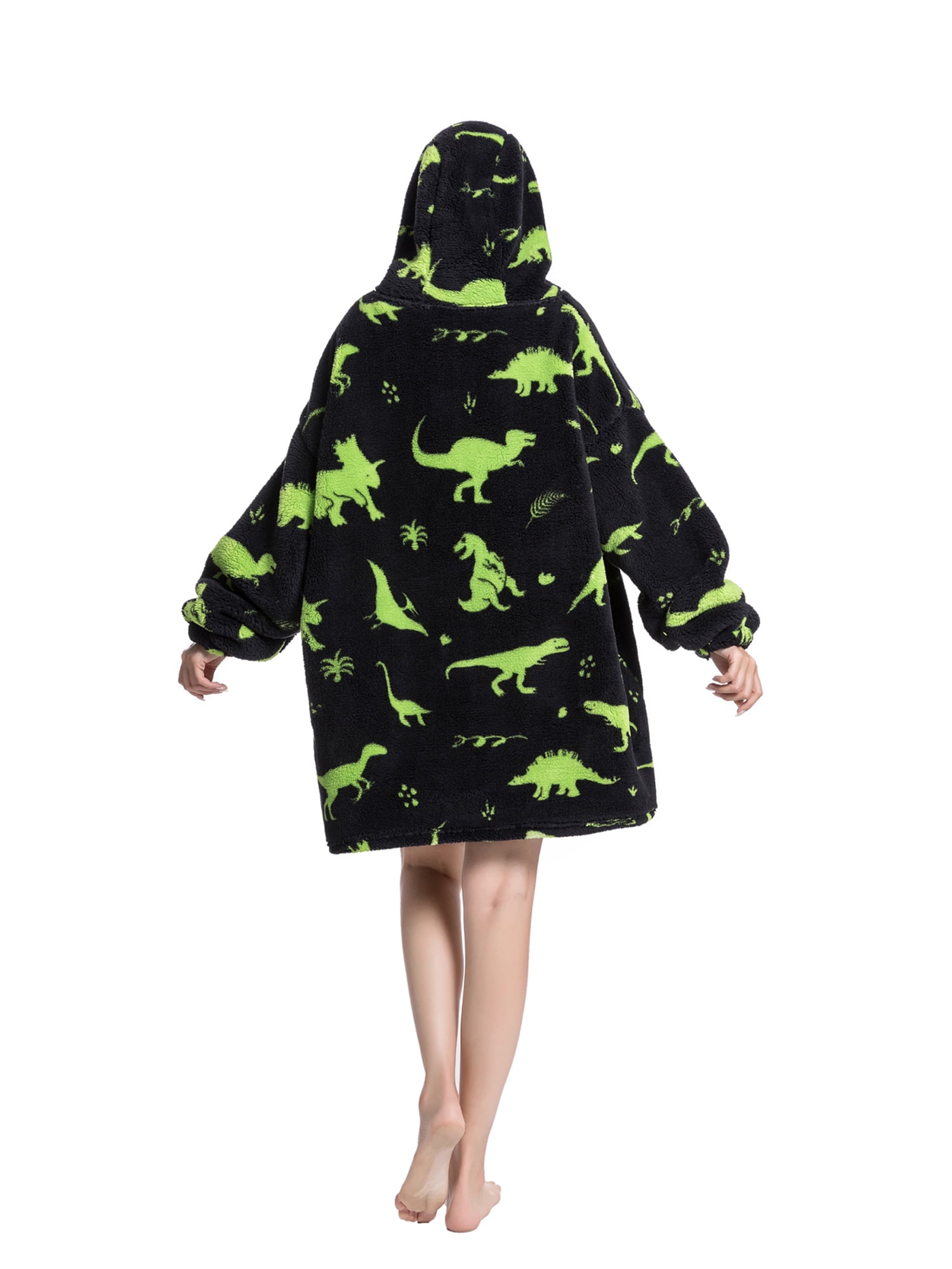 Oversized Hoodie Blanket Wearable Blanket Sweatshirt Plush Warm Cozy Fleece Top for Women Men Kids
