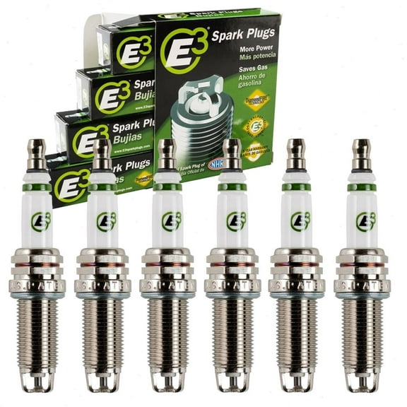 6 pc E3 Spark Plugs compatible with BMW 328i 3.0L L6 2007-2013