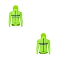 thumbnail image 4 of Soidarity Chaqueta de ciclismo abrigo con capucha para correr rompevientos chaleco a prueba de viento motocicletas señora manga larga hombres Verde 3XL/EUR 2XL 2Conjunto, 4 of 6