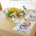 thumbnail image 4 of Ambesonne Colorful Place Mats Set of 4, Grunge Pacifism Theme, Standard Size, Multicolor, 4 of 6