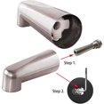 thumbnail image 7 of SENTO Slip On Universal Bathroom Tub Spout Without Diverter, Durable Heavy Duty Metal Bathtub Faucet Without Shower Diverter - 7 Inches 1/2" Copper Pipe, Satin Nickel, 7 of 7