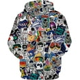thumbnail image 3 of Chaos World Men's Novelty Hoodie Long Sleeves 3D Funny Graphic Print Sweatshirt Pullover, 3 of 9
