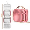 thumbnail image 5 of Jobunai Hanging Travel Toiletry Cosmetic Makeup Bag,Small Large  Make Up Capacity Cosmetics Organizer Bags for Women with 4 Compartments & 1 Sturdy Hook,Perfect for Travel/ Daily Use/ Christmas, 5 of 6