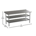 thumbnail image 5 of Flash Furniture Stainless Steel Worktable with 2 Undershleves, 5 of 9