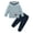 Blue, variant on SANMIO Toddler Boy Clothes Boys Fall Winter Outfit Long Sleeve Solid Hoodie Sweatshirts Sweatpant 2Pcs Baby Clothing Set 1-6T