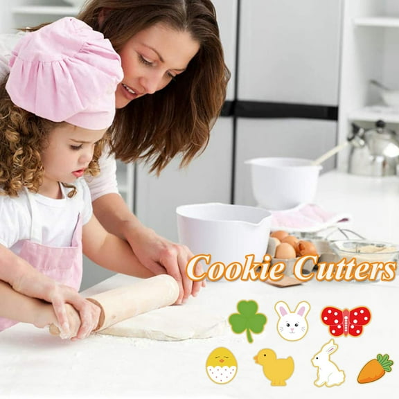 Easter Cookie Cutter Set -11 Piece-Flower Butterfly Chick Carrot Egg Bunny Rabbite Sheep Shapes Stainless Steel Fondant Molds for Holiday Party Decorations