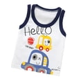 thumbnail image 2 of Boys T Shirts Boys Summer Cute Print Sleeveless Tank Top Stretchy Casual Girls' Tops Blue 18-24 Months, 2 of 3