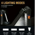 thumbnail image 4 of Multifunctional Work Light With COB Side Lights, USB Rechargeable, Waterproof, LED , Handheld Flashlight, Magnet Car Repair Portable Flashlight, Tent Light, For Outdoor Camping, Fishing, 4 of 5