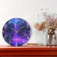 thumbnail image 2 of Wall Clock 10 Inch Battery Operated Clocks Living Room Decor, Silent Non-Ticking for Living Room Home Kitchen office Purple Neon Waterfall, 2 of 6