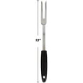 thumbnail image 2 of Stainless Steel 2 Prong Fork Rubber Good Grips Handle Cocktail Fork With Sharp Two Prongs Perfect For Parties Heavy Duty with Two Tines Mini Salad Fork Pack of 2 - By Ram-Pro, 2 of 4
