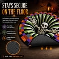 thumbnail image 3 of 3D Halloween Rugs Optical Illusion Rug Halloween Quilted Round Rug 3D Illusion Modern Home Decor(Abyss Skeleton), 3 of 6