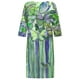 thumbnail image 5 of Vestidos de manga 3/4 para mujer Vestido de tirantes con estampado de flores a la moda Vestido con cuello en V hasta la rodilla Pompotops hdfakjf6146, 5 of 5