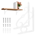 thumbnail image 1 of Soportes de estante de 2 paquetes, soporte de estante de pared de hierro de 8 pulgadas para hogar/cocina/bricolaje decorativo [Blanco], 1 of 1