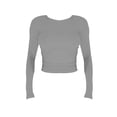 thumbnail image 3 of yunLCZ Women's Button Down Shirts Womens Long Sleeve Shirts Basic Tees Crop Tops Going Out Spring 2025 Workout Outfits Y2k Clothes Work Office Casual Blouse, 3 of 4