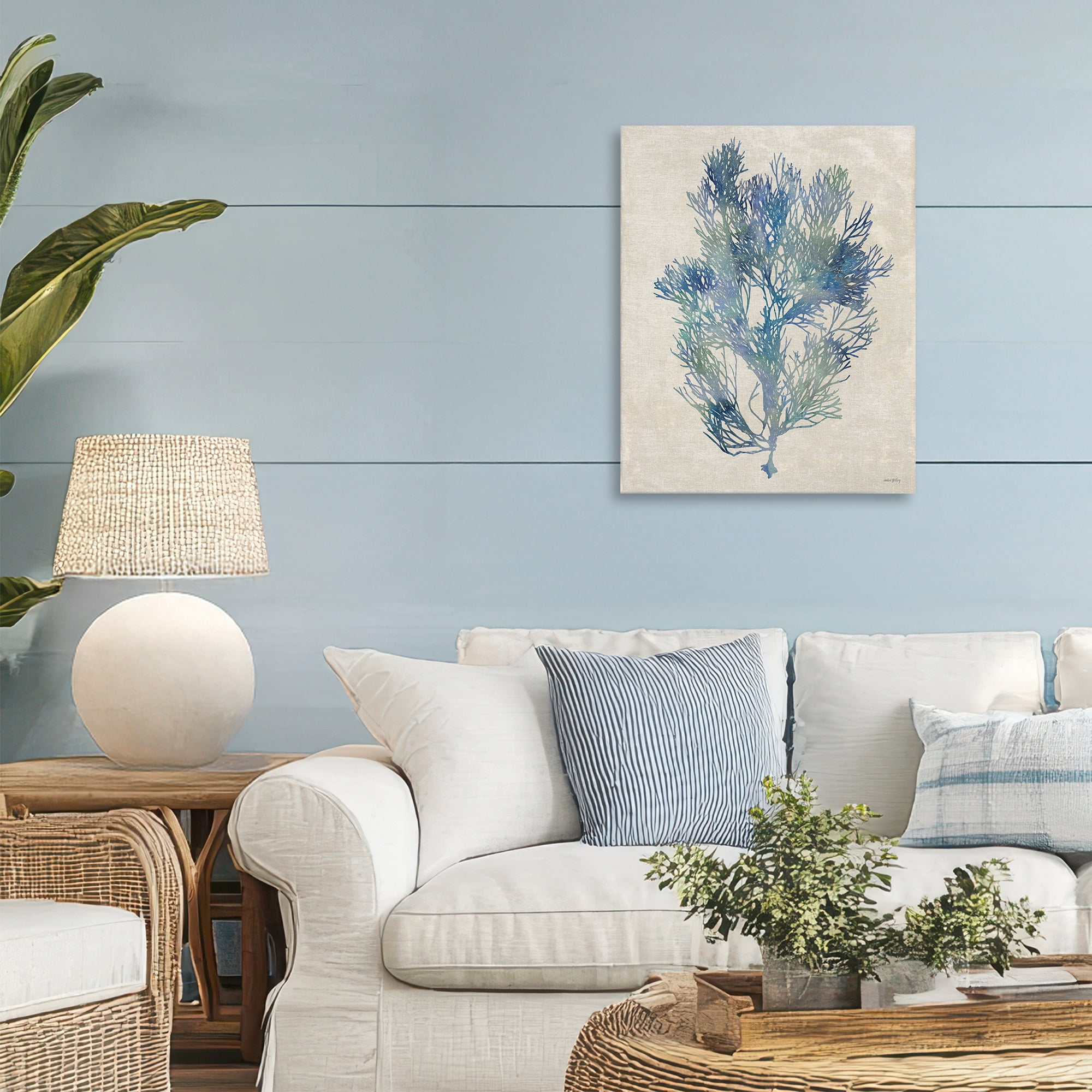 Stupell Industries Misty Blue Coral Study Canvas Wall Art, design by Amber Sterling
