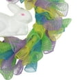 thumbnail image 4 of Northlight Pastel Deco Mesh Ribbon Easter Bunny Wreath - 24", 4 of 8