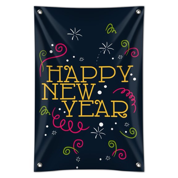 Happy New Year Home Business Office Sign
