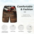 thumbnail image 3 of Balery Rustic American Flag Wood Mens Swim Trunks Swim Shorts for Men Quick Dry Inseam Beach Shorts with Compression Liner Pocket-X-Large, 3 of 9