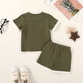 thumbnail image 5 of Younger Tree Baby Boy Summer Clothes Letter Short Sleeve T-Shirt Shorts Outfits Set for 6-12 Months, 5 of 9