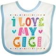 thumbnail image 3 of Inktastic I Love My Gigi for Babies Girls Baby Bib, 3 of 4