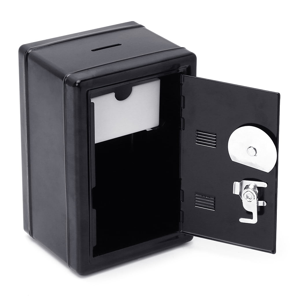 New Safe Security Metal Money Bank Deposit Cash Savings Saving Box 2 Keys