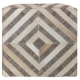 thumbnail image 3 of Nyla Pouf Upholstered in Beige Fabric, 3 of 4