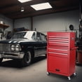 thumbnail image 6 of Tcbosik 8-Drawer Rolling Tool Chest with Lockable Wheels, Metal Tool Cabinet with Detachable Top, Tool Organizer with Lock for Repair Room, Warehouse, Garage, Red, 6 of 6