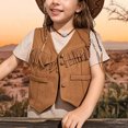 thumbnail image 2 of FYDUU Girls Western Cowboy Vest Ethnic Style Girl's Tassels Vest 70S Fashion Sleeveless Fringe Vest Waistcoat Jacket Cowgirl Outfits Autumn Vest Top Vintage Halloween, 2 of 9