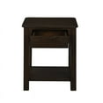 thumbnail image 2 of Nmkwnr Wood End Table with Drawer and Bottom Shelf, Side Table for Living Room, Office, Dark Brown, 2 of 6