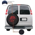 thumbnail image 4 of KAKALAD Red Rose Flower Spare Tire Cover Universal Vehicle Accessories Buckle Car Tools 16”in, 4 of 6