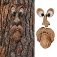 thumbnail image 2 of Tree Faces Decor Outdoor  Tree Face Outdoor Statues Old Man Tree Hugger Bark Ghost Face Facial Features Decoration Funny Yard Art for Easter Creative Props, 2 of 4
