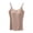 Khaki, variant on Qiopertar Solid Color Camisole for Women with Built-in Bra Padded Seamless Tank Tops Casual Comfy Stretchy Round Neck Sleeveless, Silver XL