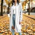 thumbnail image 6 of IUYRTFE Women Mid Length Zip Up Coat with Pockets for Winter Casual Daily Wear, 6 of 7