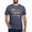 Heather Navy, variant on - Proud Army Dad White And Gold T Shirt - Mens Tri-blend T-Shirt