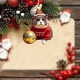 thumbnail image 5 of Adornos navideños, regalos navideños, colgante de árbol de Navidad cortado, colgante de coche plano, colgante de adorno navideño, colgante de acrílico, 5 of 5