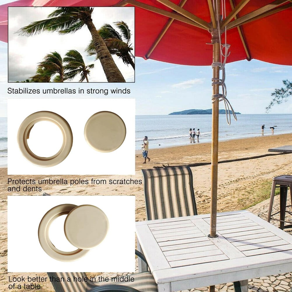 Patio Garden Table Parasol Umbrella Hole Ring Cap Set Plug 2 inch Plastic Black Walmart