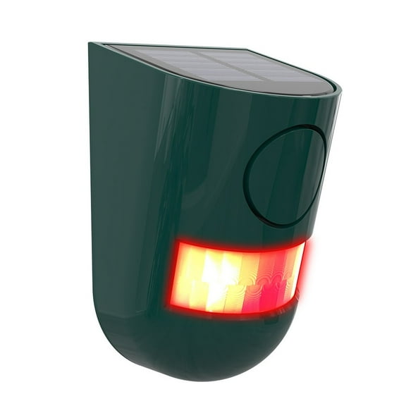 Solar Sound And Light Alarm Motion Sensor 129Db Outdoor Security Siren For Farm YIWEI